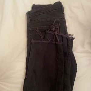 Black Levi Jeans with raw ends